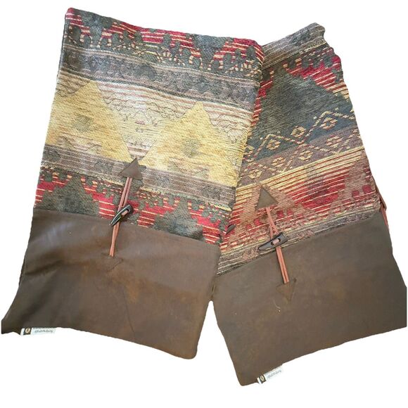 Hiend Accents Rustic Embroidered Textured Set Of 2 Standard Pillow Shams 27x21 - Picture 8 of 16